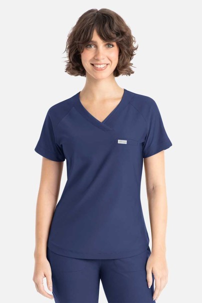 Women's Maevn Embrace Luna scrub top navy-1