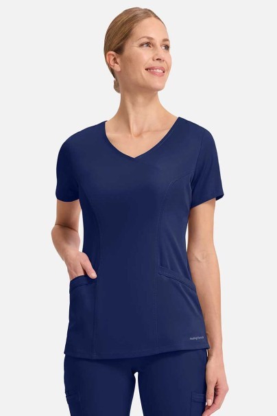 Women's Healing Hands Madison scrub top navy-1