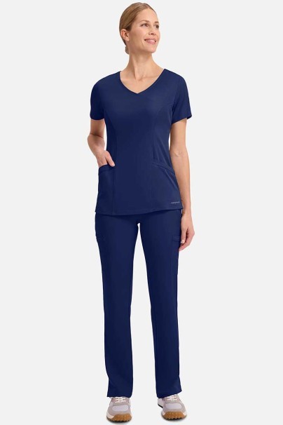 Women's Healing Hands scrubs set (Madison top, Renee trousers) navy-1
