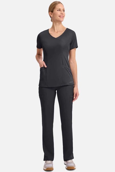 Women's Healing Hands scrubs set (Madison top, Renee trousers) pewter-1
