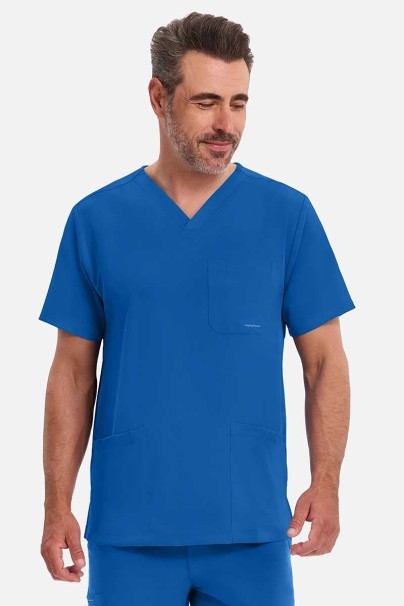 Men's Healing Hands Matthew V-neck scrub top royal blue-1