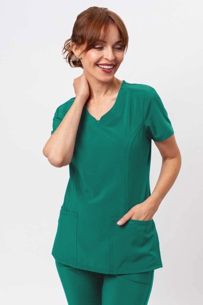 Women's Cherokee Infinity Round Neck scrub top green