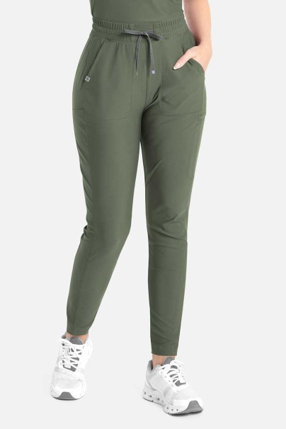 Women's Maevn Embrace Mia scrub trousers olive-1