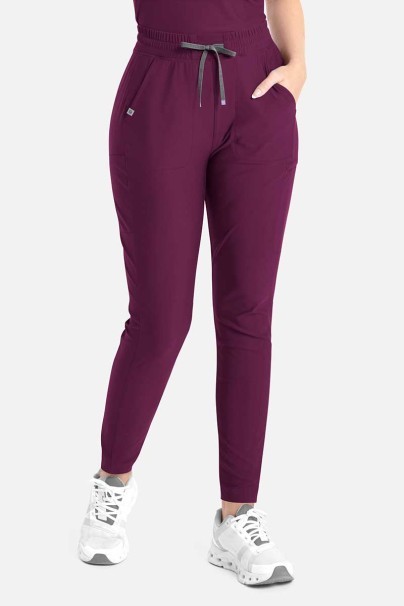 Women's Maevn Embrace Mia scrub trousers wine-1