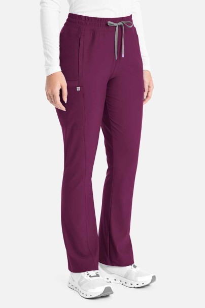 Women's Maevn Embrace Nora scrub trousers wine-1