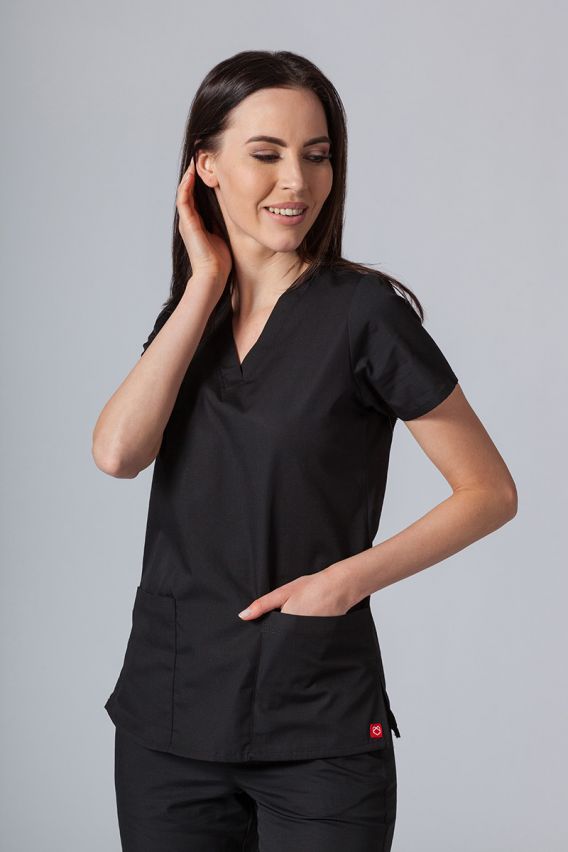 Women’s Maevn Red Panda scrub top black-1