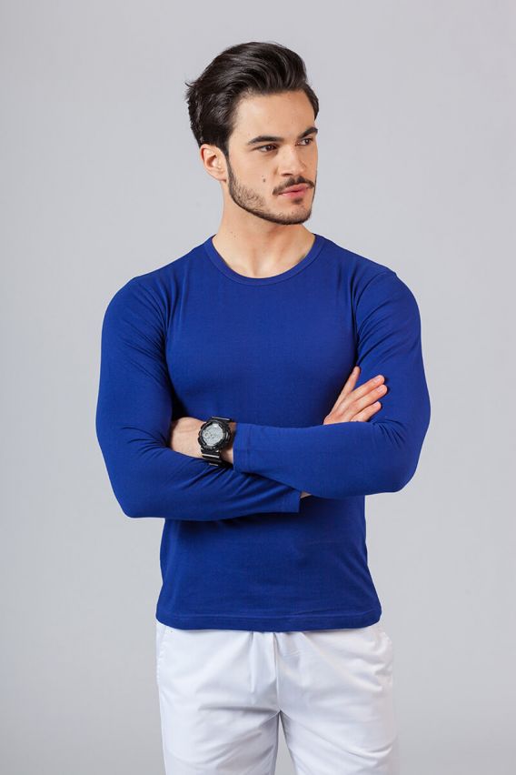 Men’s Malfini Fit long sleeve t-shirt royal blue-1