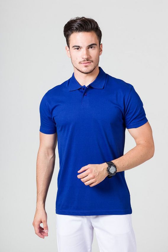 Men’s Malfini Single Jersey polo shirt royal blue-1