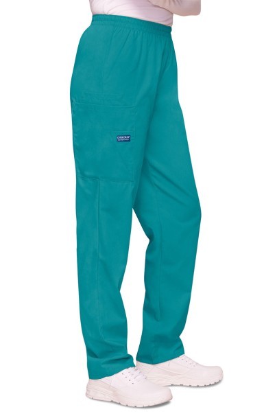 Women’s Cherokee Originals Natural Rise scrub trousers teal blue-1