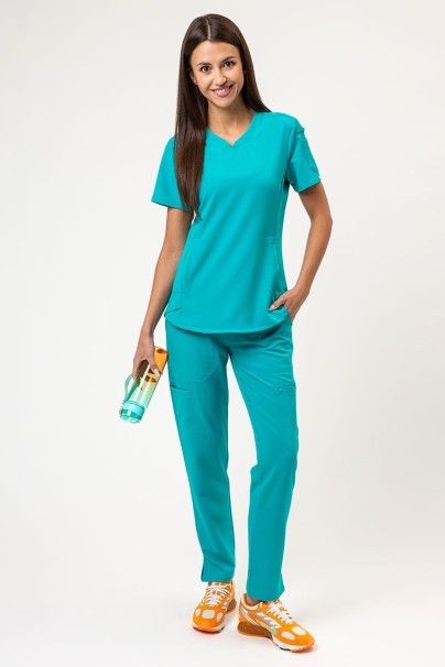 Women’s Uniforms World 518GTK™ (Lucy top, Alivia trousers) scrubs set teal blue-1