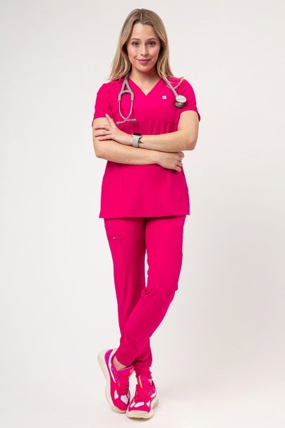 Women’s Uniforms World 309TS™ Valiant scrubs set raspberry-1