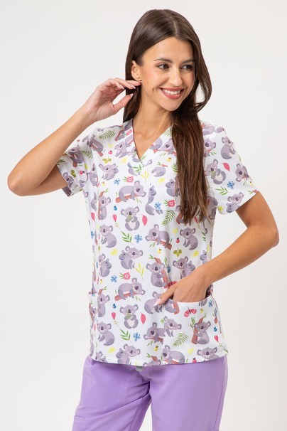 Women's Sunrise Uniforms Prints scrub top Koala Cuddles-1
