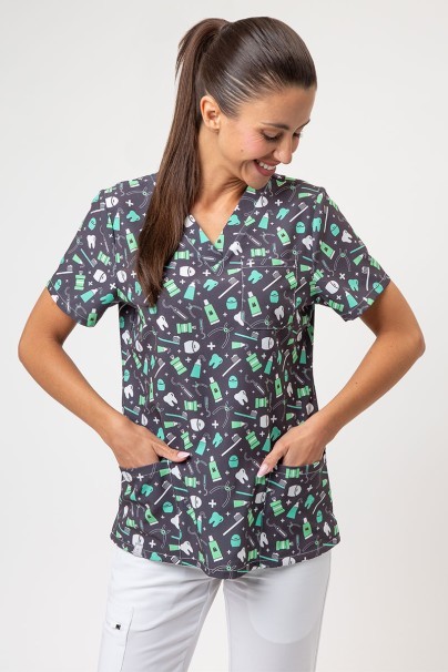 Women's Sunrise Uniforms Prints scrub top Mint Meds-1