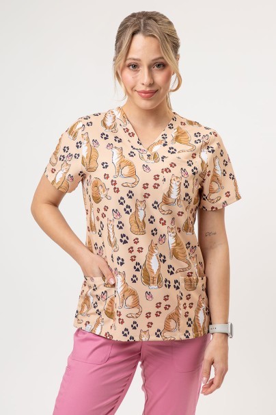 Women's Sunrise Uniforms Prints scrub top Purrfect Relax-1