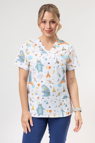 Women's Sunrise Uniforms Prints scrub top Bear Camp-1