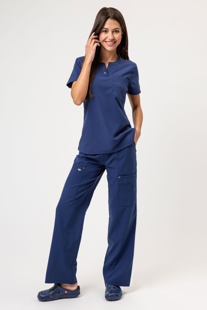 Women's Dickies EDS NXT scrubs set (Round Neck top, Wide Leg trousers) navy-1