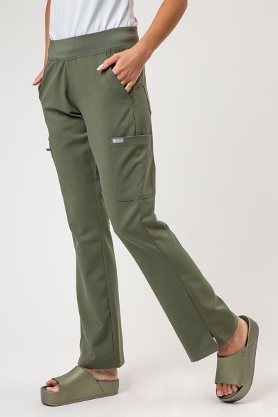 Women's Maevn Momentum Flare Leg jogger scrub trousers olive-1