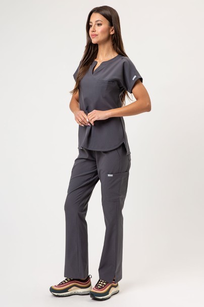 Women's Maevn Momentum scrubs set (Dolman top, Flare Leg trouser) pewter-1