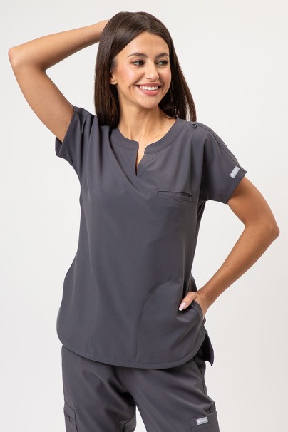 Women's Maevn Momentum Dolman scrub top pewter-1