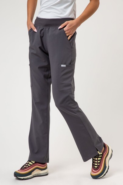 Women's Maevn Momentum Flare Leg jogger scrub trousers pewter-1