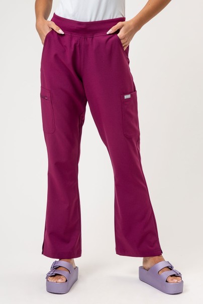 Women's Maevn Momentum Flare Leg jogger scrub trousers wine-1