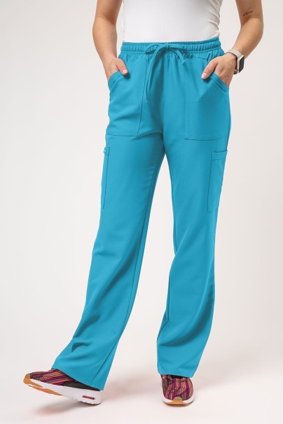 Women's Cherokee Ultra Cargo scrub trousers turquoise-1