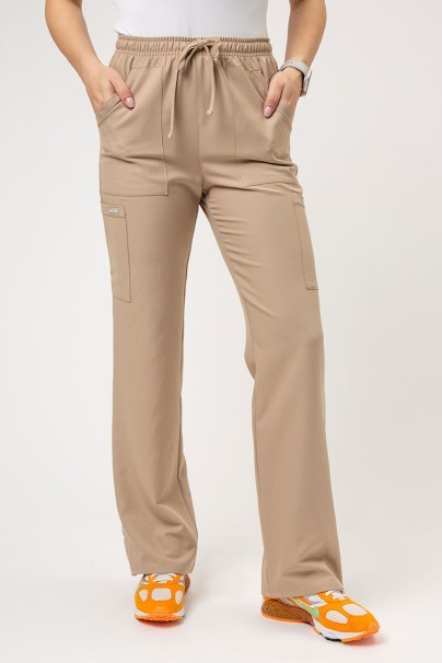 Women's Cherokee Ultra Cargo scrub trousers khaki-1