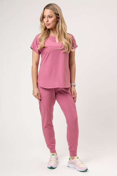 Women's Maevn Momentum scrubs set (Asymetric top, Jogger trousers) blush pink-1