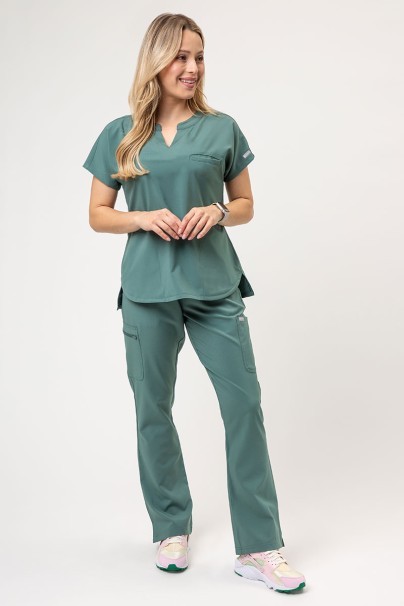 Women's Maevn Momentum scrubs set (Dolman top, Flare Leg trouser) moss green-1