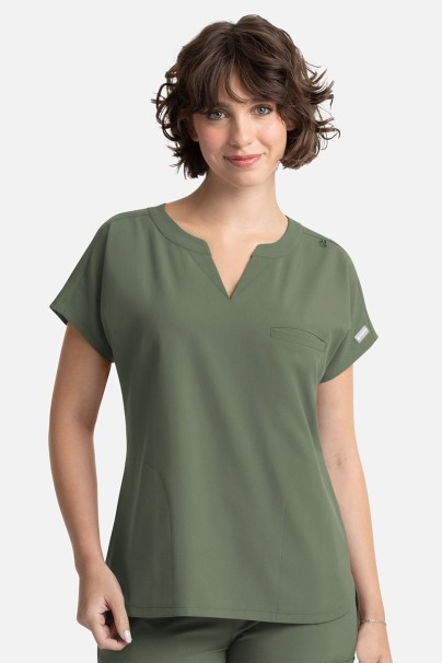 Women's Maevn Momentum Dolman scrub top olive-1