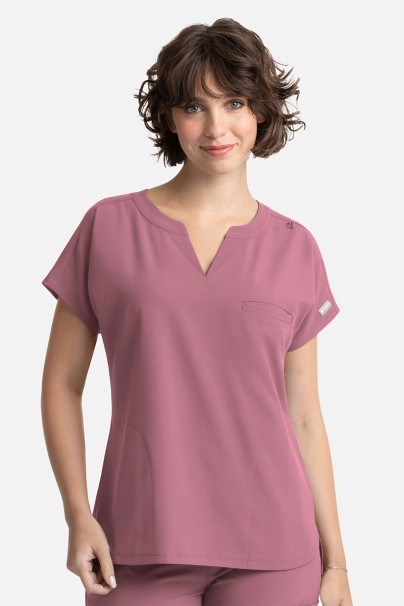 Women's Maevn Momentum Dolman scrub top blush pink-1