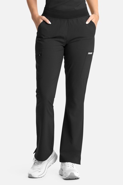 Women's Maevn Momentum Flare Leg jogger scrub trousers black-1