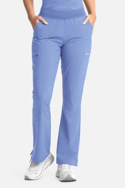 Women's Maevn Momentum Flare Leg jogger scrub trousers ceil blue-1