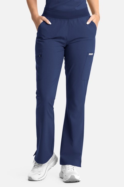 Women's Maevn Momentum Flare Leg jogger scrub trousers navy-1