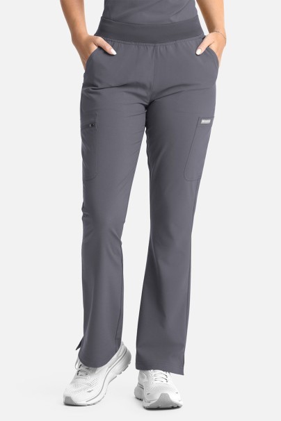 Women's Maevn Momentum Flare Leg jogger scrub trousers pewter-1