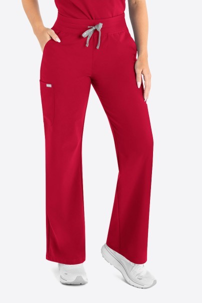 Women's Maevn Momentum Wide Leg scrub trousers red