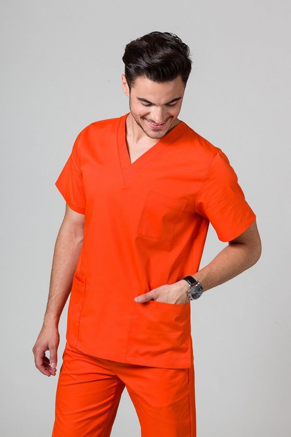 Men's Sunrise Uniforms Basic Standard scrub top orange-1