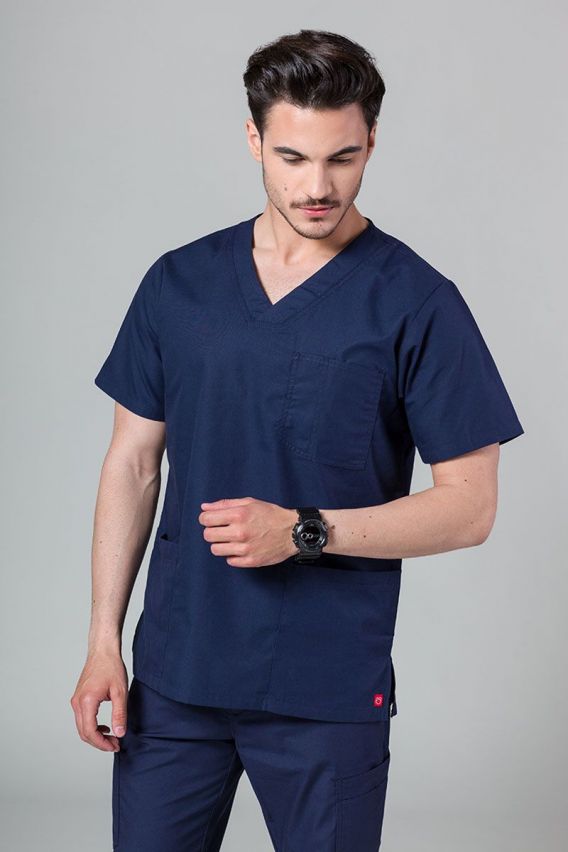 Men's Maevn Red Panda scrub top true navy-1