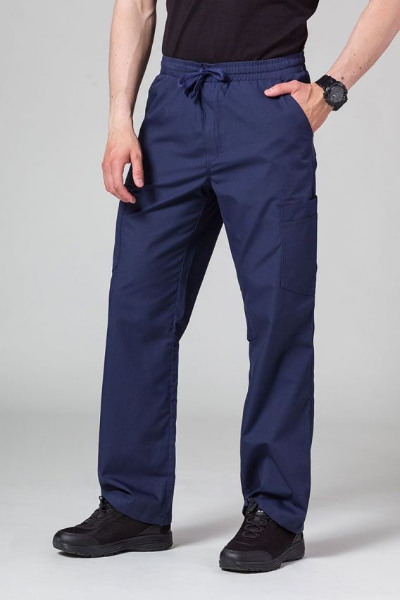 Men's Maevn Red Panda Cargo (6 pocket) scrub trousers true navy-1