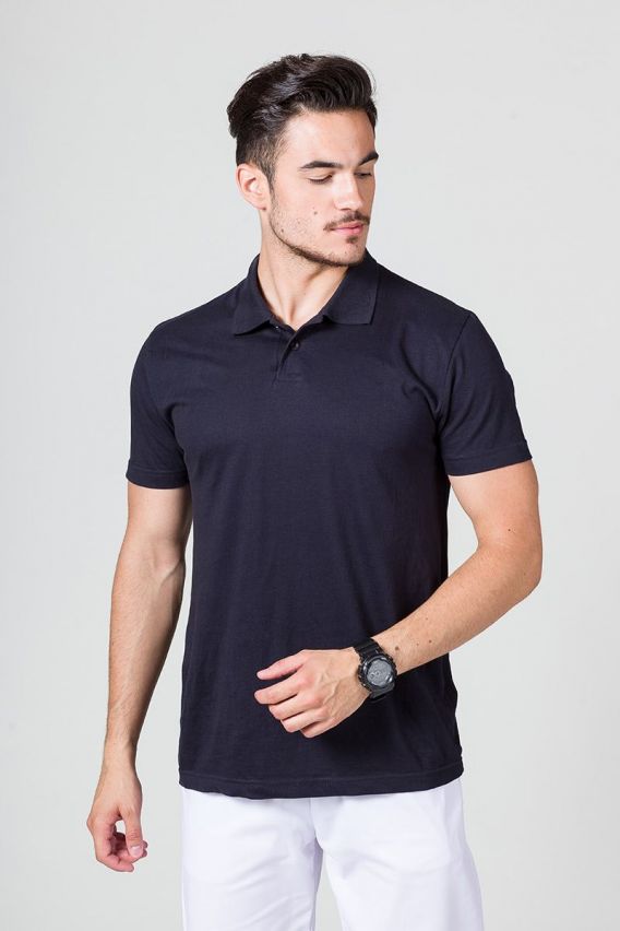 Men’s Malfini Single Jersey polo shirt navy blue-1