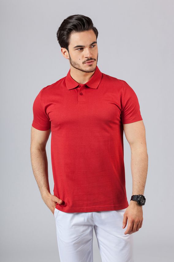 Men’s Malfini Single Jersey polo shirt red-1