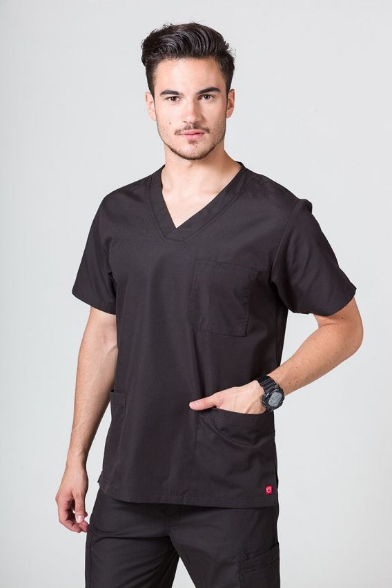 Men's Maevn Red Panda scrub top black-1