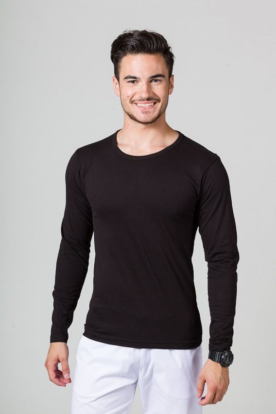 Men’s Malfini Fit long sleeve t-shirt black-1