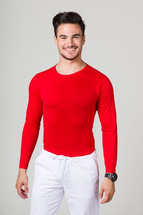 Men’s Malfini Fit long sleeve t-shirt red-1