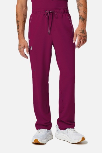 Men's Healing Hands Noah scrub trousers wine