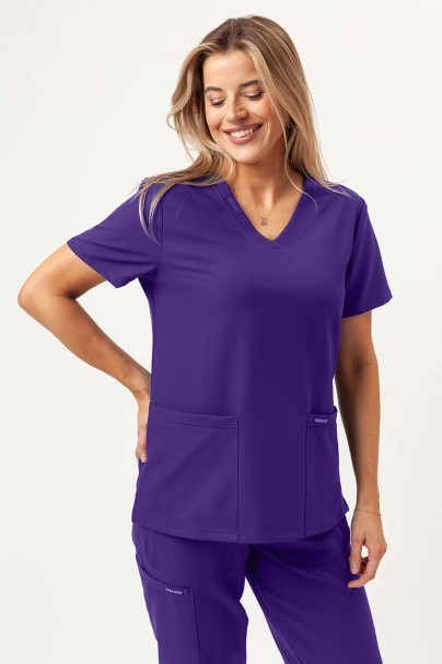 Women's Cherokee Ultra V-neck scrub top purple-1