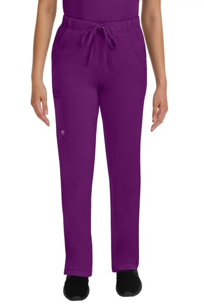 Women's Healing Hands Rebecca Flare scrub trousers eggplant-1
