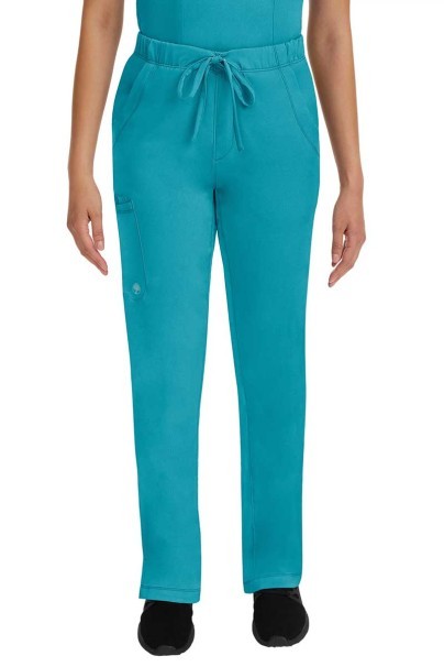 Women's Healing Hands Rebecca Flare scrub trousers teal blue-1