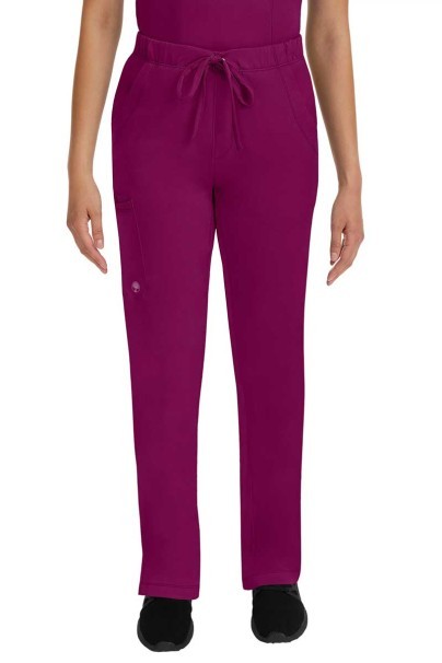 Women's Healing Hands Rebecca Flare scrub trousers wine-1