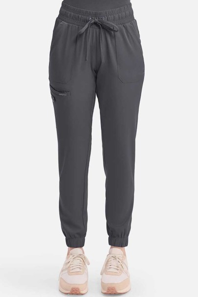 Women's Healing Hands Renee jogger scrub trousers pewter-1